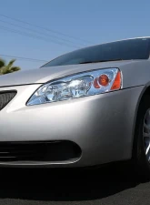 Spec-D Factory Style Headlights w/ Amber Reflectors (Chrome Housing/Clear Lens) Pontiac G6 2005-2010                                     - 2LH-G605-ABM - Image 8