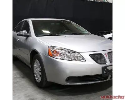 Spec-D Factory Style Headlights w/ Amber Reflectors (Chrome Housing/Clear Lens) Pontiac G6 2005-2010 - 2LH-G605-ABM