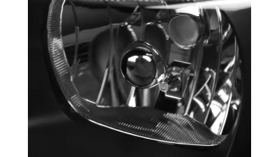 Spec-D Factory Style Crystal Headlights w/ Amber Reflectors (Matte Black Housing/Clear Lens) Jeep Grand Cherokee 1999-2004                                     - 2LH-GKEE99JM-ABM - Image 2