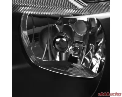 Spec-D Factory Style Crystal Headlights w/ Amber Reflectors (Matte Black Housing/Clear Lens) Jeep Grand Cherokee 1999-2004 - 2LH-GKEE99JM-ABM