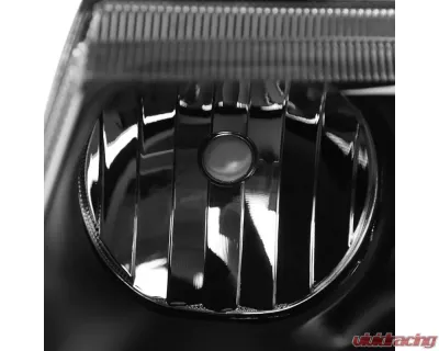 Spec-D Factory Style Crystal Headlights w/ Amber Reflectors (Matte Black Housing/Clear Lens) Jeep Grand Cherokee 1999-2004 - 2LH-GKEE99JM-ABM