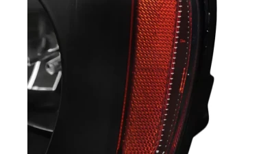 Spec-D Factory Style Crystal Headlights w/ Amber Reflectors (Matte Black Housing/Clear Lens) Jeep Grand Cherokee 1999-2004                                     - 2LH-GKEE99JM-ABM - Image 6