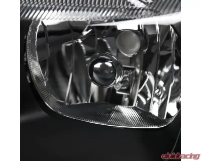 Spec-D Factory Style Crystal Headlights (Matte Black Housing/Clear Lens) Jeep Grand Cherokee 1999-2004 - 2LH-GKEE99JM-V2-ABM