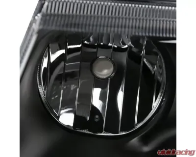 Spec-D Factory Style Crystal Headlights (Matte Black Housing/Clear Lens) Jeep Grand Cherokee 1999-2004 - 2LH-GKEE99JM-V2-ABM
