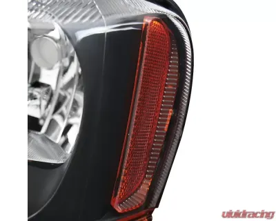 Spec-D Factory Style Crystal Headlights (Matte Black Housing/Clear Lens) Jeep Grand Cherokee 1999-2004 - 2LH-GKEE99JM-V2-ABM