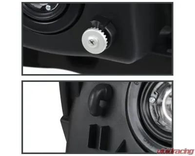 Spec-D Factory Style Crystal Headlights (Matte Black Housing/Clear Lens) Jeep Grand Cherokee 1999-2004 - 2LH-GKEE99JM-V2-ABM