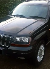 Spec-D Factory Style Crystal Headlights (Matte Black Housing/Clear Lens) Jeep Grand Cherokee 1999-2004                                     - 2LH-GKEE99JM-V2-ABM - Image 8