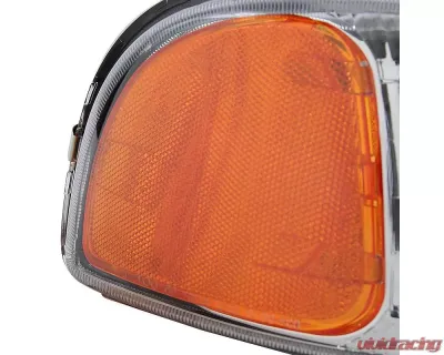 Spec-D Crystal Headlight w/ Amber Reflector (Clear Lens) - Passenger Side Only  GMC Sierra | Yukon 1999-2006 - 2LH-GMC99-R-GO