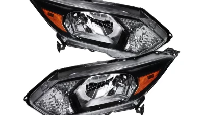 Spec-D Crystal Headlights w/ Amber Reflectors (Glossy Black Housing/Clear Lens) Honda HR-V 2016-2018                                     - 2LH-HRV15GB-RS - Image 10