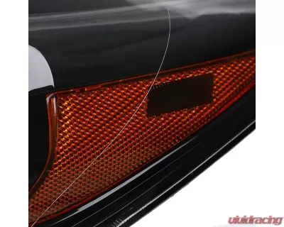 Spec-D Crystal Headlights w/ Amber Reflectors (Glossy Black Housing/Clear Lens) Honda HR-V 2016-2018 - 2LH-HRV15GB-RS