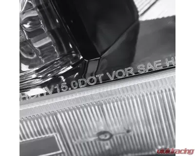 Spec-D Crystal Headlights w/ Amber Reflectors (Glossy Black Housing/Clear Lens) Honda HR-V 2016-2018 - 2LH-HRV15GB-RS