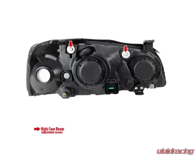 Spec-D Crystal Headlights w/ Amber Reflectors (Black Housing/Clear Lens) Hyundai Elantra 2004-2006 - 2LH-HTRA04JM-RS