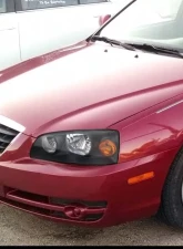 Spec-D Crystal Headlights w/ Amber Reflectors (Black Housing/Clear Lens) Hyundai Elantra 2004-2006                                     - 2LH-HTRA04JM-RS - Image 10