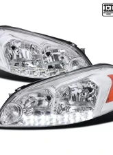 Spec-D Factory Style Crystal Headlights w/ SMD LED Light Strip (Chrome Housing/Clear Lens) Chevrolet Impala | Monte Carlo 2006-2015                                     - 2LH-IPA06-V2-RS - Image 10