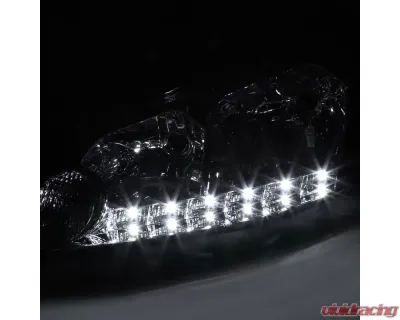 Spec-D Factory Style Crystal Headlights w/ SMD LED Light Strip (Chrome Housing/Clear Lens) Chevrolet Impala | Monte Carlo 2006-2015 - 2LH-IPA06-V2-RS