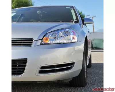 Spec-D Factory Style Crystal Headlights w/ SMD LED Light Strip (Chrome Housing/Clear Lens) Chevrolet Impala | Monte Carlo 2006-2015 - 2LH-IPA06-V2-RS