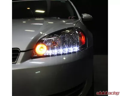 Spec-D Factory Style Crystal Headlights w/ SMD LED Light Strip (Chrome Housing/Clear Lens) Chevrolet Impala | Monte Carlo 2006-2015 - 2LH-IPA06-V2-RS