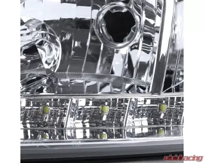 Spec-D Factory Style Crystal Headlights w/ SMD LED Light Strip (Chrome Housing/Clear Lens) Chevrolet Impala | Monte Carlo 2006-2015 - 2LH-IPA06-V2-RS