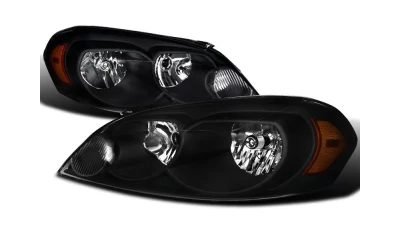 Spec-D Factory Style Crystal Headlights w/ Amber Reflectors (Matte Black Housing/Clear Lens) Chevrolet Impala | Monte Carlo 2006-2015                                     - 2LH-IPA06JM-RS - Image 10