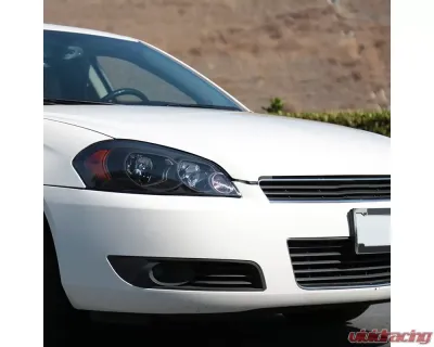 Spec-D Factory Style Crystal Headlights w/ Amber Reflectors (Matte Black Housing/Clear Lens) Chevrolet Impala | Monte Carlo 2006-2015 - 2LH-IPA06JM-RS