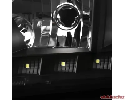 Spec-D Factory Style Crystal Headlights w/ SMD LED Light Strip (Matte Black Housing/Clear Lens) Chevrolet Impala | Monte Carlo 2006-2015 - 2LH-IPA06JM-V2-RS