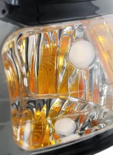 Spec-D Factory Style Crystal Headlights w/ Amber Reflectors (Chrome Housing/Clear Lens) Ford Mustang 1999-2004                                     - 2LH-MST99-RS - Image 5