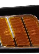 Spec-D Factory Style Crystal Headlights w/ Amber Reflectors (Chrome Housing/Clear Lens) Ford Mustang 1999-2004                                     - 2LH-MST99-RS - Image 6