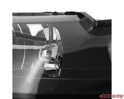 Spec-D Factory Style Crystal Headlights w/ Amber Reflectors (Matte Black Housing/Clear Lens) Ford Mustang 1999-2004 - 2LH-MST99JM-RS