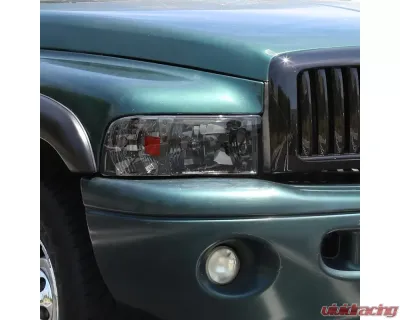 Spec-D Crystal Headlights (Chrome Housing/Smoked Lens) Dodge Ram 1994-2002 - 2LH-RAM94G-RS