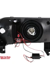 Spec-D Crystal Headlights (Chrome Housing/Smoked Lens) Dodge Ram 1994-2002                                     - 2LH-RAM94G-RS - Image 8