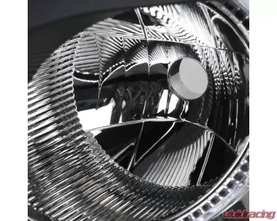 Spec-D Factory Style Headlights w/ Amber Reflectors (Matte Black Housing/Clear Lens) Nissan Rogue 2008-2015 - 2LH-RGE08JM-RS