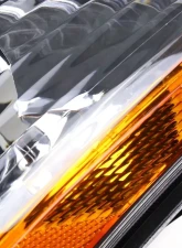 Spec-D Factory Style Headlights w/ Amber Reflectors (Matte Black Housing/Clear Lens) Nissan Rogue 2008-2015                                     - 2LH-RGE08JM-RS - Image 5