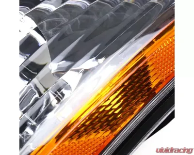 Spec-D Factory Style Headlights w/ Amber Reflectors (Matte Black Housing/Clear Lens) Nissan Rogue 2008-2015 - 2LH-RGE08JM-RS