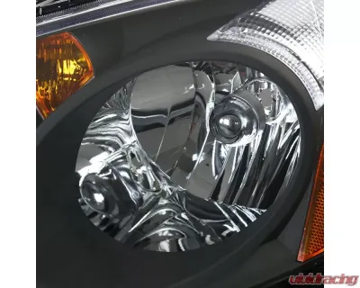 Spec-D Factory Style Headlights w/ Amber Reflectors (Matte Black Housing/Clear Lens) Acura RSX 2002-2004 - 2LH-RSX02JM-RS