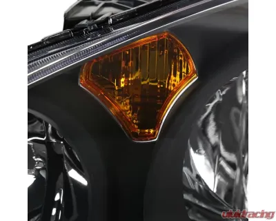 Spec-D Factory Style Headlights w/ Amber Reflectors (Matte Black Housing/Clear Lens) Acura RSX 2002-2004 - 2LH-RSX02JM-RS