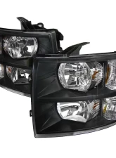 Spec-D Factory Style Headlights (Matte Black Housing/Clear Lens) Chevrolet Silverado 2007-2014                                     - 2LH-SIV07JM-RS - Image 7