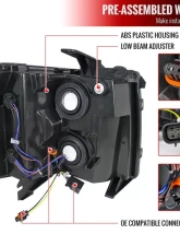 Spec-D Factory Style Headlights (Matte Black Housing/Clear Lens) Chevrolet Silverado 2007-2014                                     - 2LH-SIV07JM-RS - Image 6