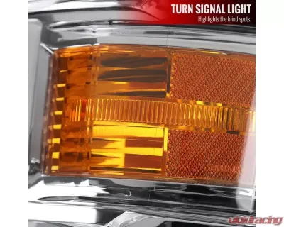 Spec-D LED Bar Factory Style Headlights (Chrome Housing/Clear Lens) Chevrolet Silverado 1500 2014-2015 - 2LH-SIV14-G3-C-RS