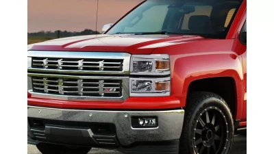 Spec-D LED Bar Factory Style Headlights (Chrome Housing/Clear Lens) Chevrolet Silverado 1500 2014-2015                                     - 2LH-SIV14-G3-C-RS - Image 10