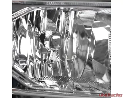 Spec-D Factory Style Headlights w/ Amber Reflectors (Chrome Housing/Clear Lens) Chevrolet Silverado 1500 2014-2015 - 2LH-SIV14-RS