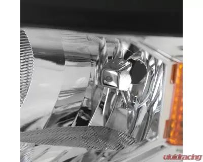 Spec-D Factory Style V2 Headlights (Chrome Housing/Clear Lens) Chevrolet Silverado 1500 2014-2015 - 2LH-SIV14-V2-RS