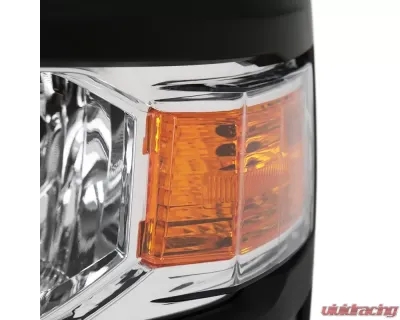 Spec-D Factory Style V2 Headlights (Chrome Housing/Clear Lens) Chevrolet Silverado 1500 2014-2015 - 2LH-SIV14-V2-RS