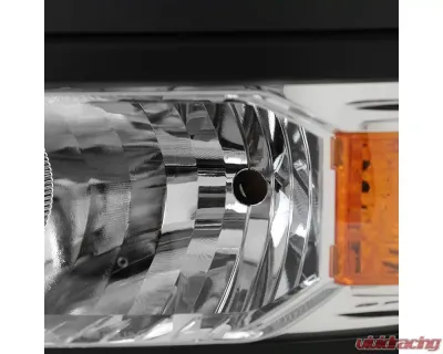 Spec-D Factory Style V2 Headlights (Chrome Housing/Clear Lens) Chevrolet Silverado 1500 2014-2015 - 2LH-SIV14-V2-RS