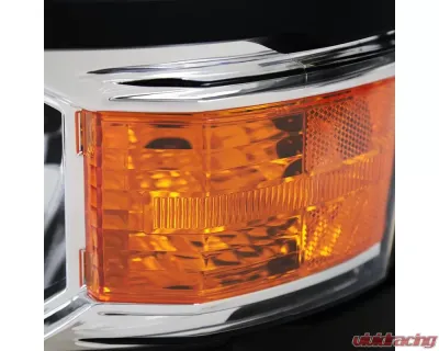 Spec-D Factory Style V2 Headlights (Chrome Housing/Clear Lens) Chevrolet Silverado 1500 2014-2015 - 2LH-SIV14-V2-RS