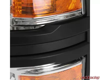 Spec-D Factory Style V2 Headlights (Chrome Housing/Clear Lens) Chevrolet Silverado 1500 2014-2015 - 2LH-SIV14-V2-RS