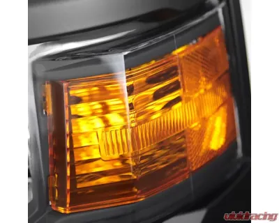 Spec-D Factory Style V2 Headlights (Matte Black Housing/Clear Lens) Chevrolet Silverado 1500 2014-2015 - 2LH-SIV14JM-V2-RS