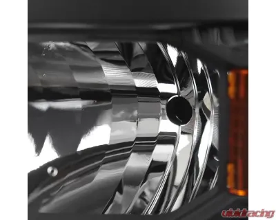 Spec-D Factory Style V2 Headlights (Matte Black Housing/Clear Lens) Chevrolet Silverado 1500 2014-2015 - 2LH-SIV14JM-V2-RS