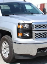 Spec-D Factory Style V2 Headlights (Matte Black Housing/Clear Lens) Chevrolet Silverado 1500 2014-2015                                     - 2LH-SIV14JM-V2-RS - Image 10