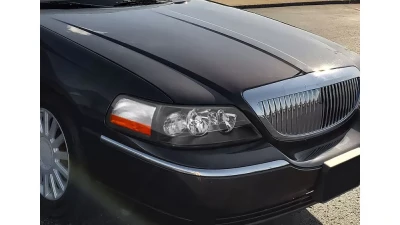 Spec-D Factory Style Headlights (Matte Black Housing/Clear Lens) Lincoln Town Car 2005-2011                                     - 2LH-TCAR03JM-EU - Image 10
