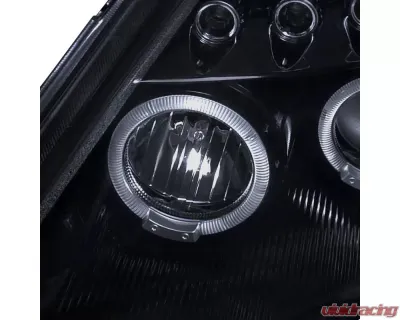 Spec-D Dual Halo Projector Headlights (Glossy Black Housing/Smoked Lens) Nissan 350Z 2003-2005 - 2LHP-350Z03G-TM